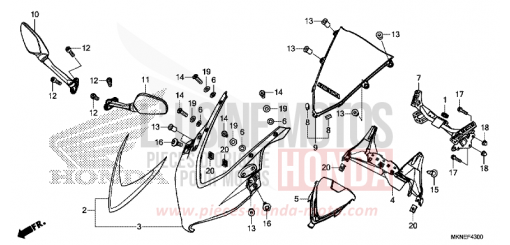 OBERER WINDLAUF CBR650RAK de 2019
